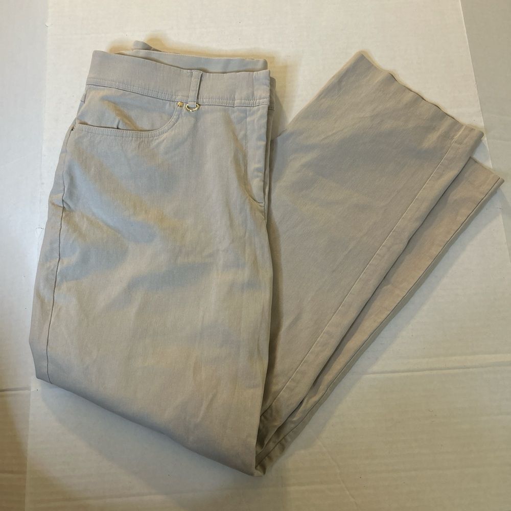 Women's Beige pants size 18 rayon stretch pull on